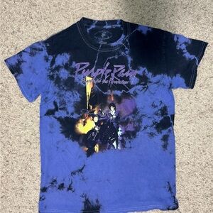 Purple Graphic Tie-Dye Short Sleeve Tee